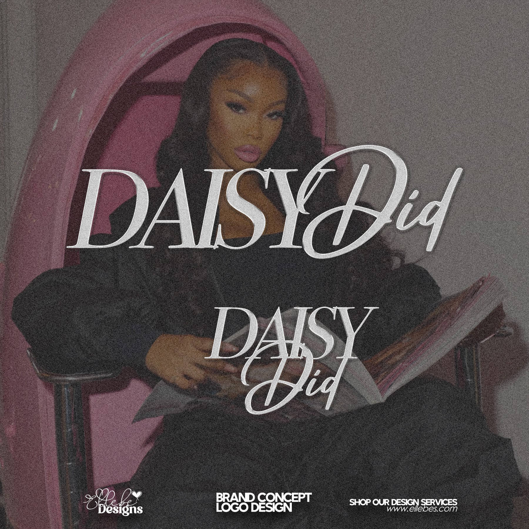 Premade Logo Design – “Daisy Did” Feminine Modern Logo by Elle Bé Designs