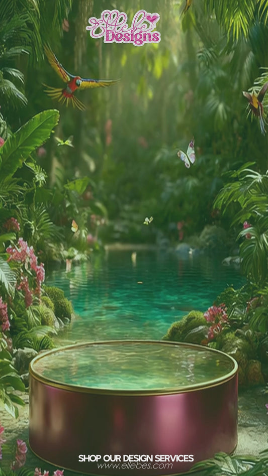 Noire Botanics – Luxury Jungle Flyer Pack for Hair & Beauty Brands | Custom Product Display Flyer Templates by Elle Bé Designs